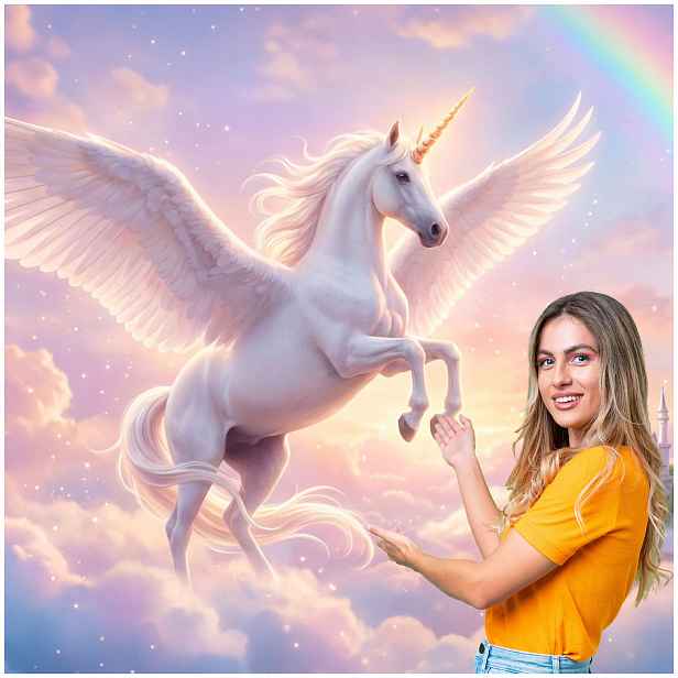 Fototapeta Pro Děti Kouzelný jednorožec Růžová duha 490x260 DD13W
