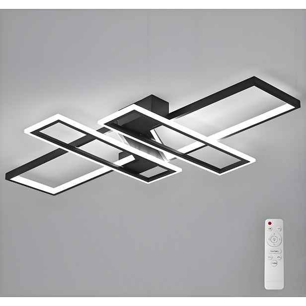 Led Stropní Svítidlo Závěsné Černé Stmívatelné s Dálkovým Ovládáním do Obýváku 45W