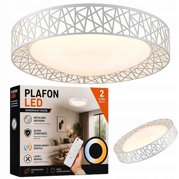 Stropní Svítidlo Stropní Svítidlo Led Kulatý Moderní Bílá S Dálkovým Ovládáním Do Obývacího Pokoje 48 CM