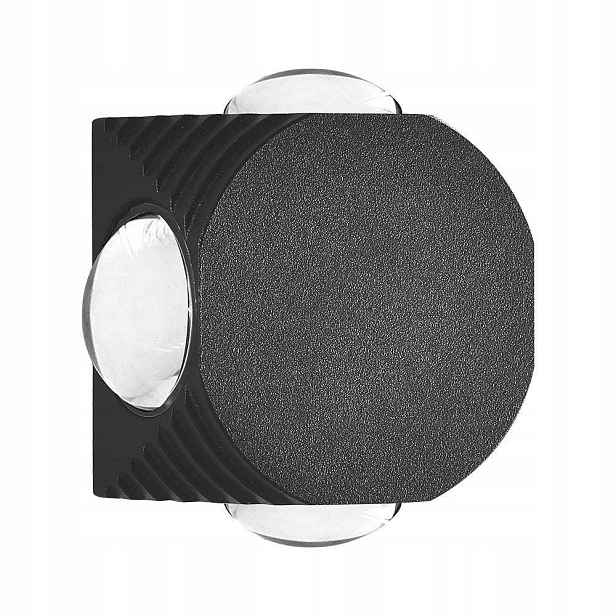 V-tac Nástěnné svítidlo nahoru dolů 4W Led IP54 černé VT-2544 3000K 390lm