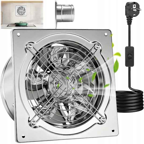 Výkonný Odsávací Ventilátor 525 M³/h Do Kuchyně Koupelny V Garáži