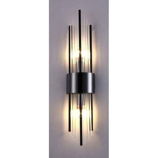 Odessa W2 Moderní nástěnné svítidlo Křišťálová nástěnná lampa 60 cm Černá