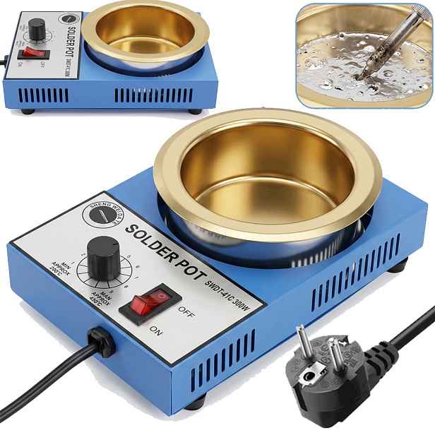 Pájecí Kelímek 100 mm 300 W 200-450 C 1200 g Pro Tavení Ohřívání Cínu