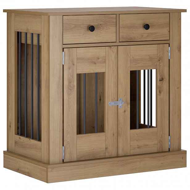 vidaXL Nábytek pro psí kotec Dub artisan 80 x 47,5 x 80 cm