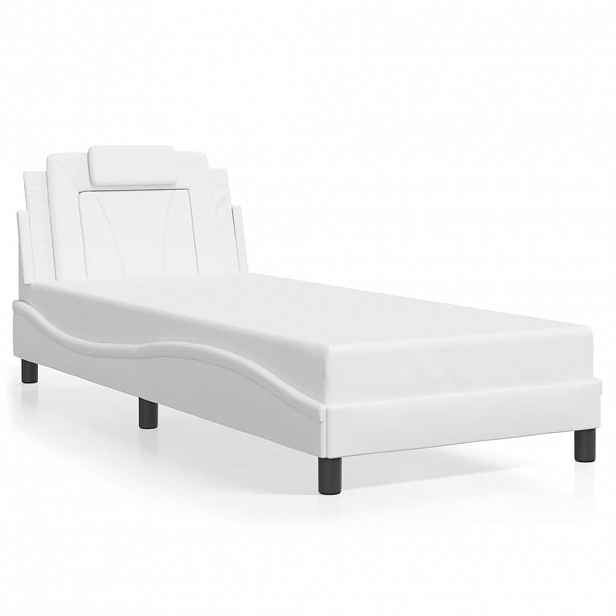 vidaXL Rám postele Viana bez matrace bílý 80 x 200 cm umělá kůže