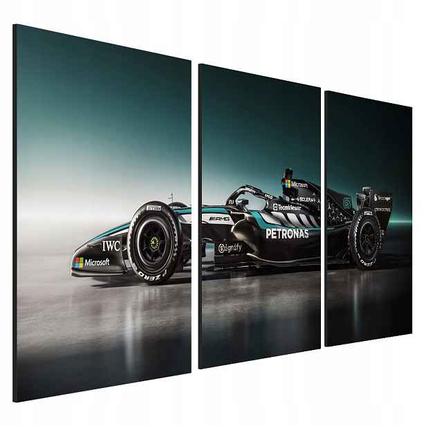 Obraz Formule W17 F1 George Russell Andrea Antonelli Mercedes-AMG 40x90 cm