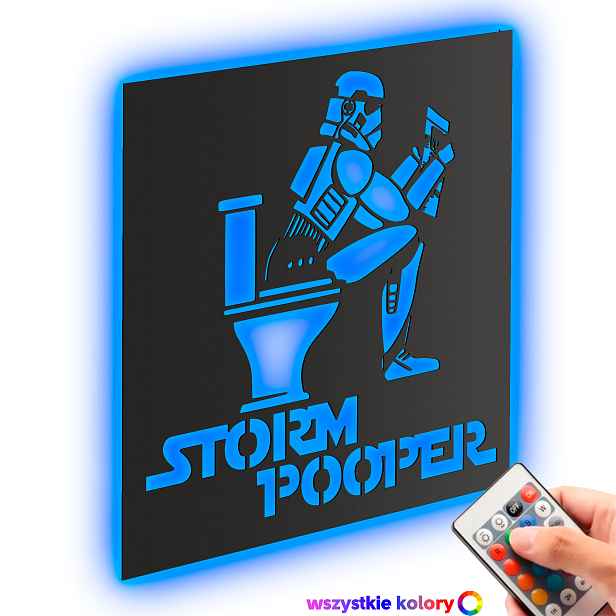 Dřevěný obraz Star Wars Storm Pooper Nástěnná Dekorace Noční Lampa Led