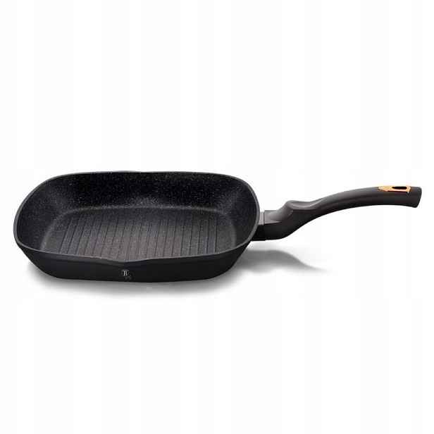 Berlinger Haus Grilovací Pánev 28 CM, Granitová, Pro Domácí Kuchyni, Černá