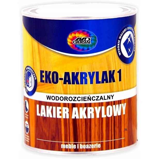 Bezbarvý lak Eko-akrylak 1 3L Lesk Chemstal