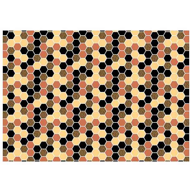 Fototapeta Šestiúhelníky geometrie béžová-hnědá vinylová 312x219 lepidlo