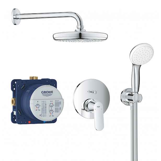 Sprchový systém Grohe Eurosmart Cosmopolitan včetně podomítkového tělesa chrom 25219001