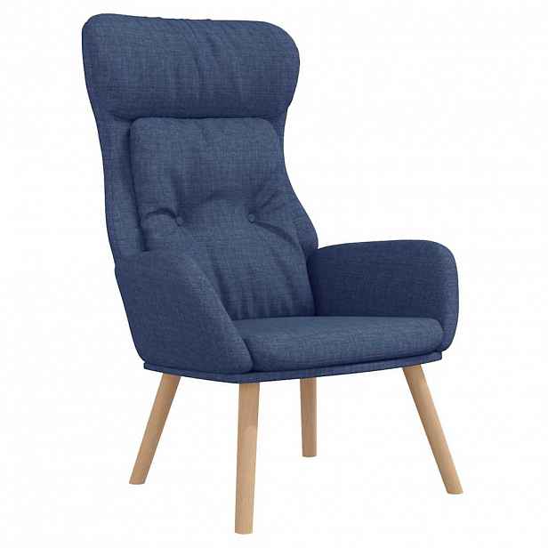 vidaXL Relaxační křeslo modré textil