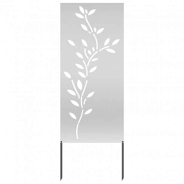 vidaXL Soukromí na zahradě Stříbrná 50 x 140 cm Pozinkovaná ocel