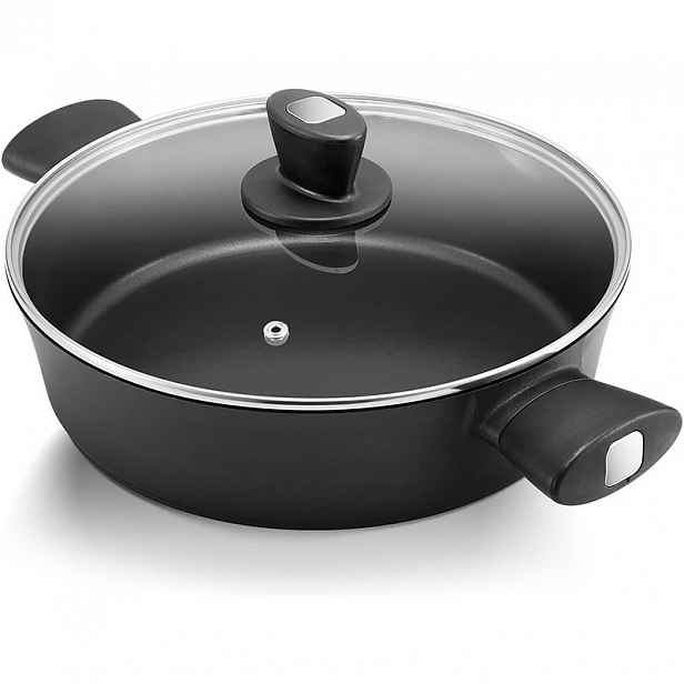 Indukční pánev s poklicí Fadware 11321, 28 cm, 3,8 l, černá