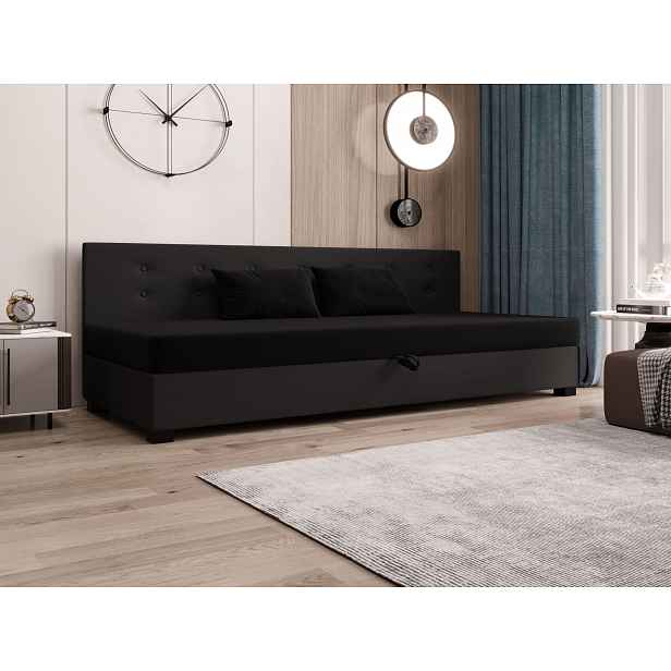 Jednolůžková postel 80x195 AJKA BIZ 1 - černá / šedá