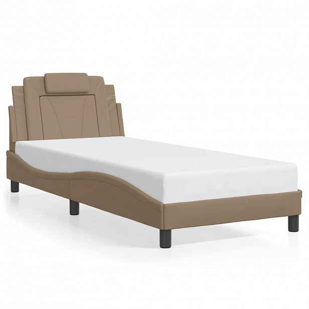 vidaXL Rám postele Viana bez matrace cappuccino 80 x 200 cm umělá kůže