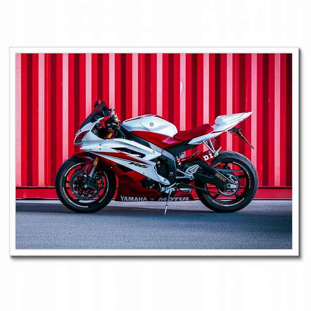 Plakáty v rámu 70x50 Bílo-červená Yamaha