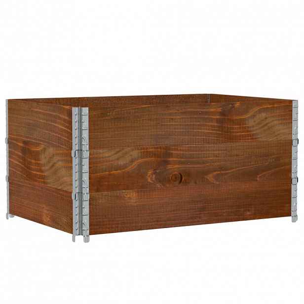 vidaXL Zahradní truhlík hnědý 120 x 80 cm masivní borové dřevo