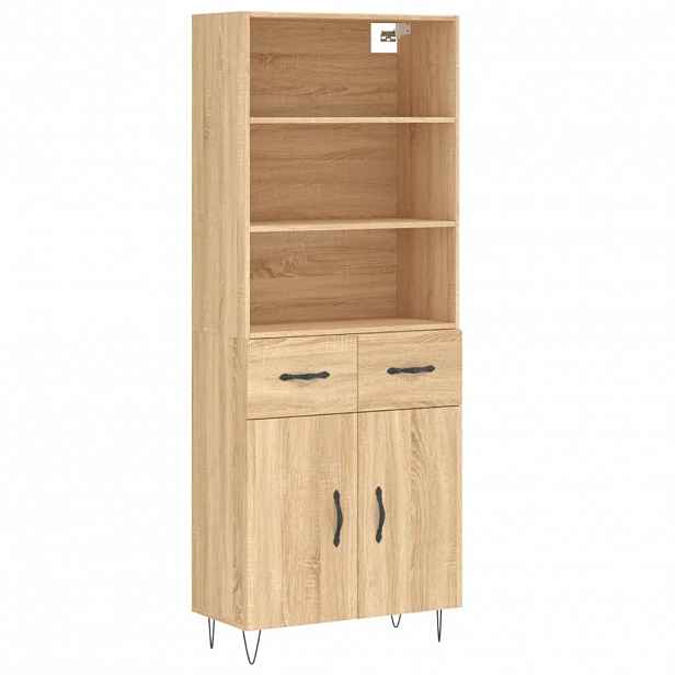 vidaXL Skříň highboard dub sonoma 69,5 x 34 x 180 cm kompozitní dřevo