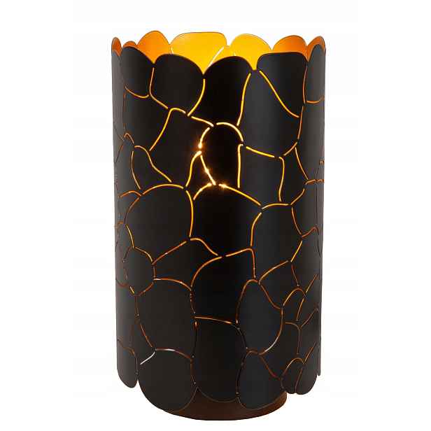 Lucide Almelo stolní lampa černo-zlatá 1xE27 max 40W