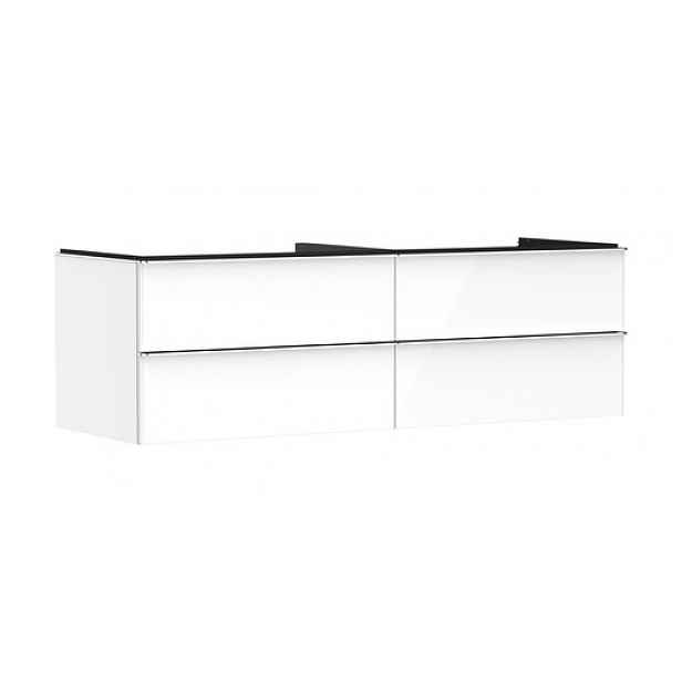 Skříňka pod umyvadlo pod desku Hansgrohe Xelu Q 156x49,5x55 cm bílá lesklá 54090000