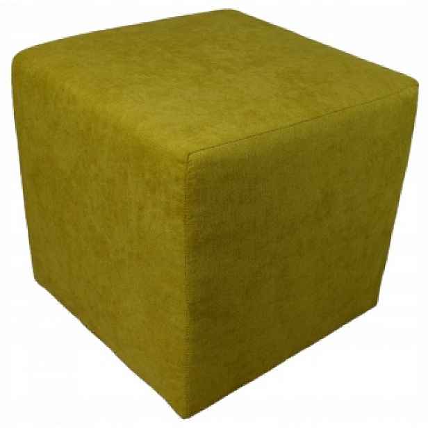 Taburet čtvercová 40x40 Rico jedle velurová barvy