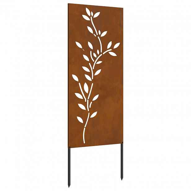vidaXL Soukromí na zahradě Rezavá 50 x 140 cm Povětrnostně odolná ocel