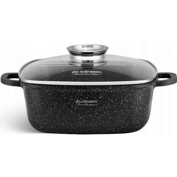 Hrnec Zapékací Mísa 6.5L 28CM Mramorová plynová indukce Edenberg Premium