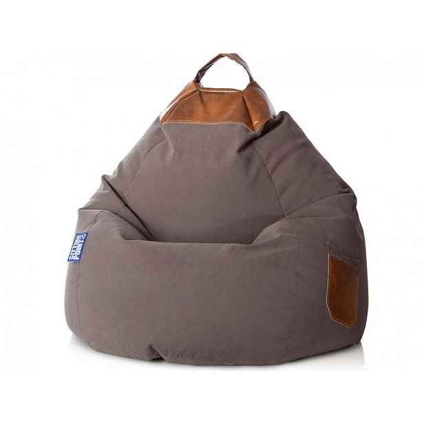 Sitting Point Sedací vak Beanbag Jamie (hnědá, XL (220 l))