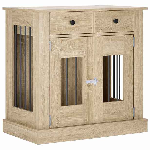 vidaXL Nábytek pro psí kotec Dub sonoma 80 x 47,5 x 80 cm