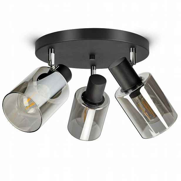 Závěsná stropní lampa Lustr Černá Sklo Tube 535-EG3 Led E27