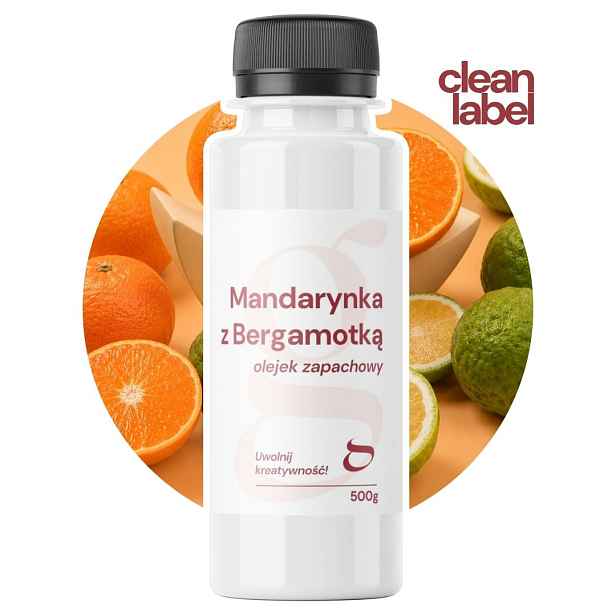 Vonný olej Mandarinka s Bergamotem pro svíčky a mýdlo 500 g