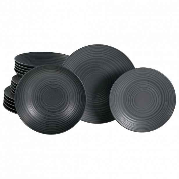 Creatable JÍDELNÍ SOUPRAVA Lava Stone black 18dílné