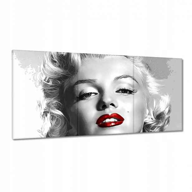 Obrazy 120x60 Monroe Červené rty
