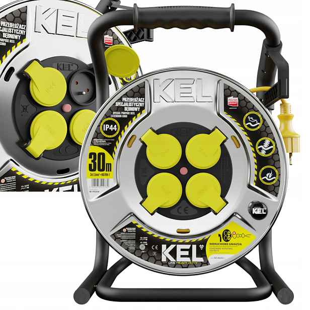 Prodlužovací Kabel Bubnový Heavy Duty 30M/3X1,5 Kel W-99264