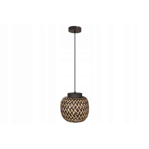 Reality závěsná lampa boho Elaine bambusová Ø20 cm 1xE27 40W černá
