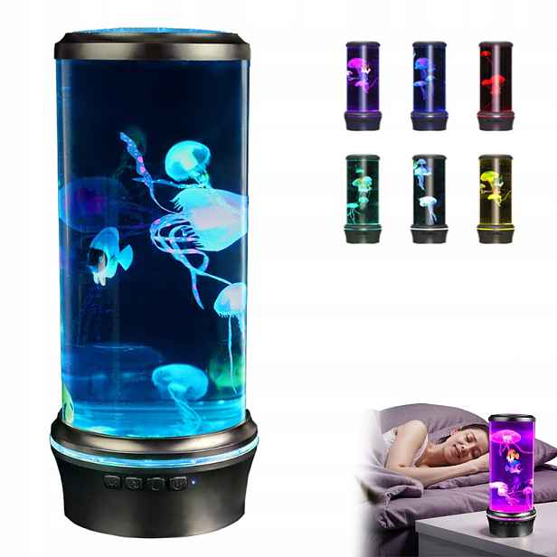 Lampa Meduza Led Lávová Noční Lampa 7 Barev S Dálkovým Ovládáním Akvarijní Lampy