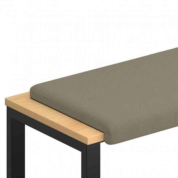 vidaXL Polštář na lavici Texturovaný samet Khaki Hloubka 35 cm