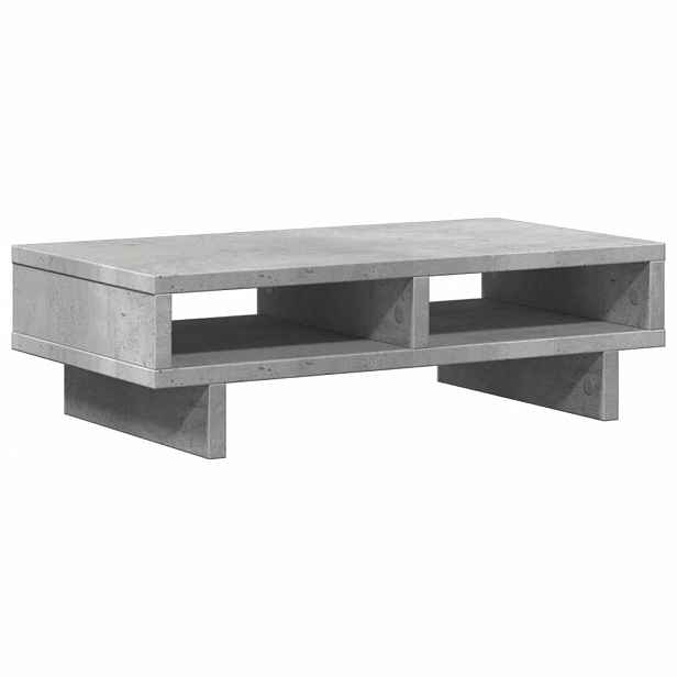 vidaXL Stojan na monitor betonově šedý 50x27x15 cm kompozitní dřevo