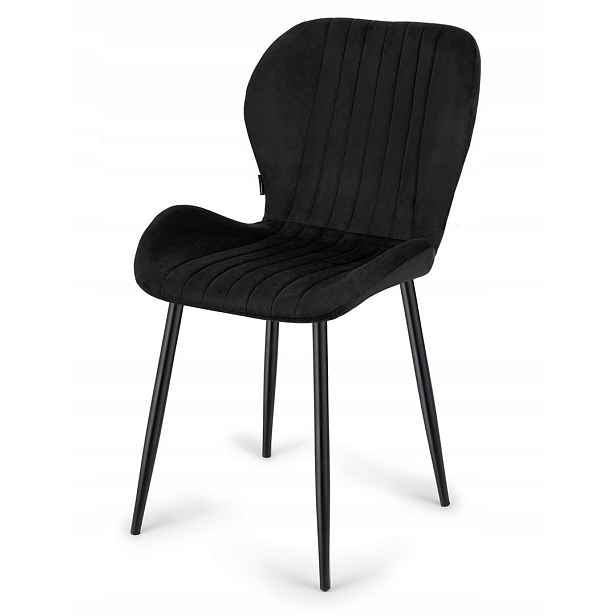 Čalouněná židle Monti Velvet Black Lugano