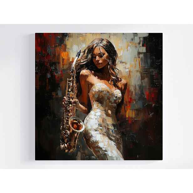 Obraz Na Plátně Canvas Žena Dívka Saxofon Hudba Jazz Club 50x50