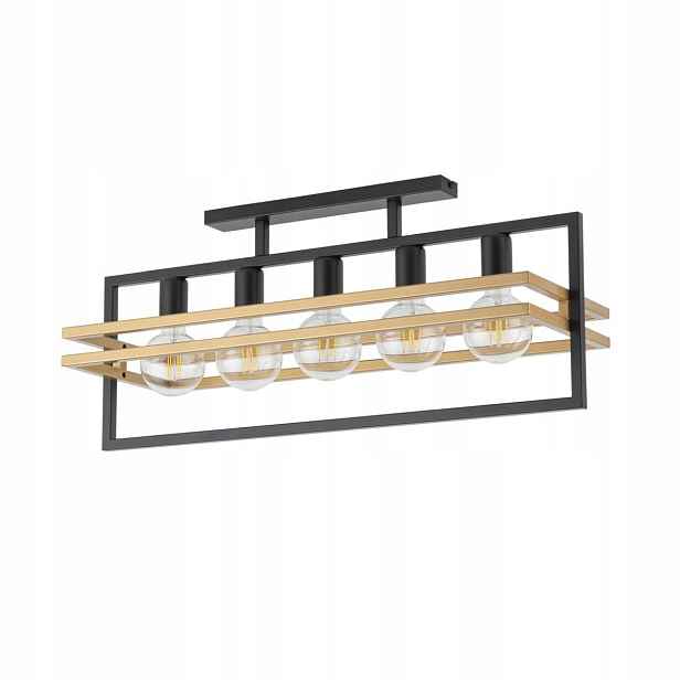 Stropní svítidlo Stropní Svítidlo Merci Černé 5 zdrojů E27 15W Sigma Lighting 34 cm