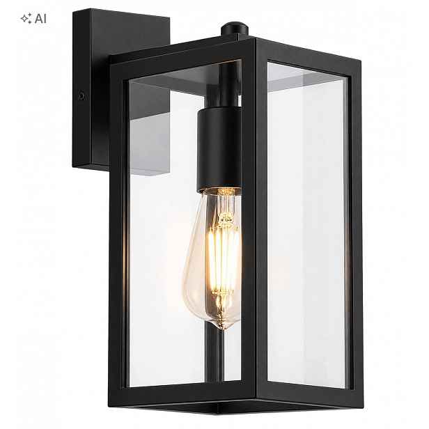 Brimmel VR0103 Venkovní nástěnné svítidlo E27 IP44 Černá nástěnná lampa 60W