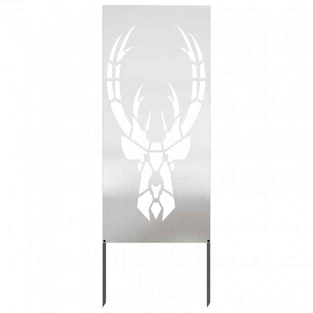vidaXL Soukromí na zahradě Stříbrná 50 x 140 cm Nerezová ocel