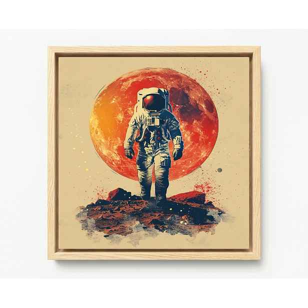 Obraz Rám American Box Astronauta Mars Kosmos Červená Planeta 60x60