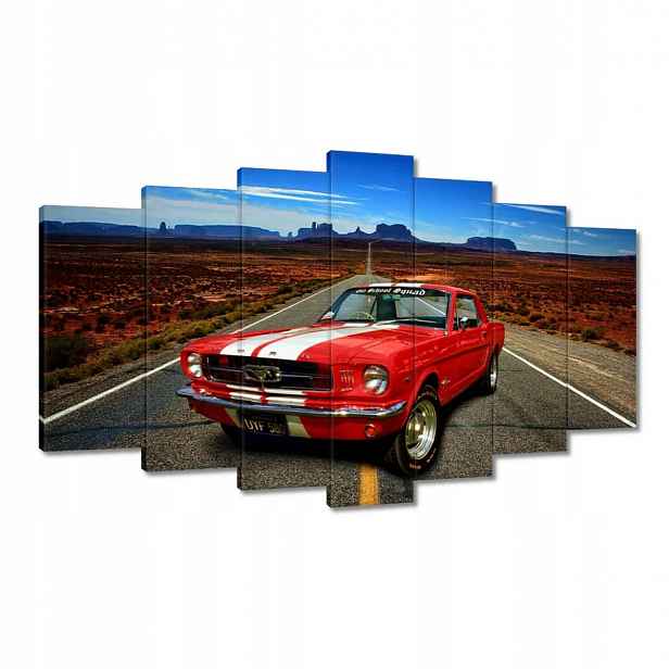 Obrazy 140x80 Červený Ford Mustang Usa