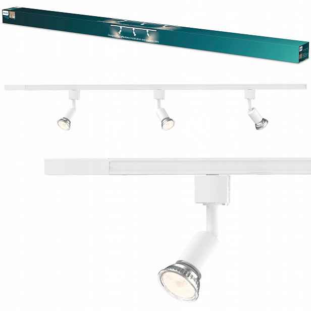 Sada kolejnic 1 m 3x reflektorová lampa GU10 EasyLink Tobia Philips