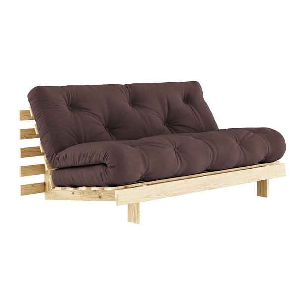 Hnědá rozkládací pohovka 160 cm Roots - Karup Design