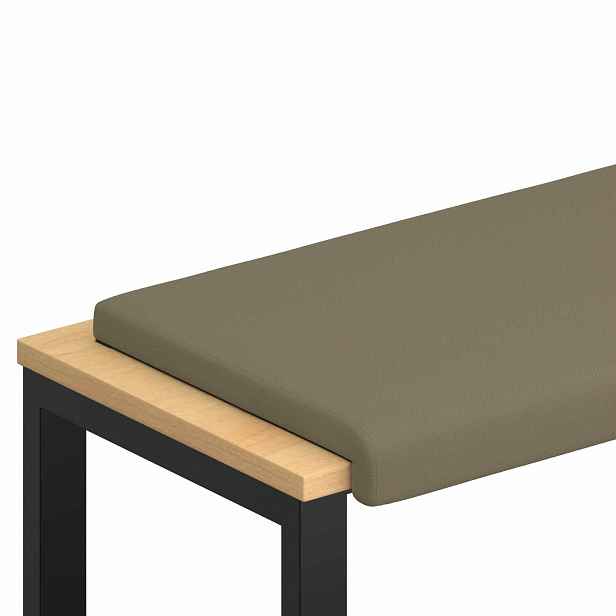 vidaXL Polštář na lavici Texturovaný samet Khaki Hloubka 35 cm