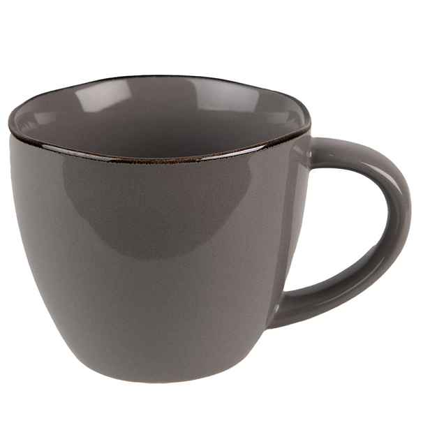 Šedý keramický hrnek Billo - 13*9*8 cm / 300 ml Clayre & Eef